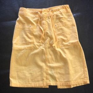 Bright yellow casual skirt